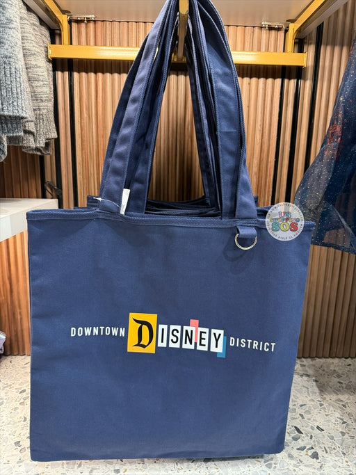 DLR/WDW - Downtown Disney District Navy Canvas Tote