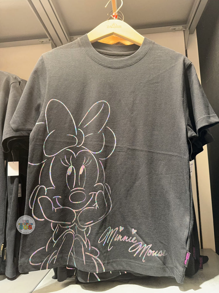 HKDL - Minnie Mouse Foli Black T Shirt (Adults)