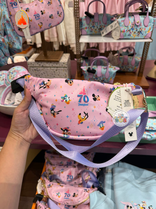 DLR - Stoney Clover Lane - Disneyland 70th Anniversary Mickey & Friends Baby Pink Fanny Pack