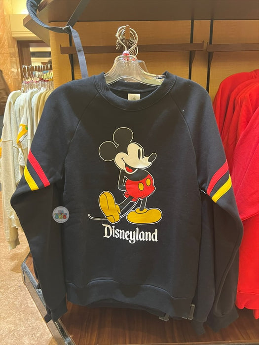 DLR/WDW - Mickey Mouse Logo Raglan Red Yellow Sleeve Strap Black Pullover (Adult)