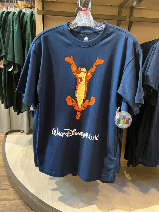DLR/WDW - Winnie the Pooh & Friends - Tigger Park Logo Dark Navy Graphic T-shirt (Adult)
