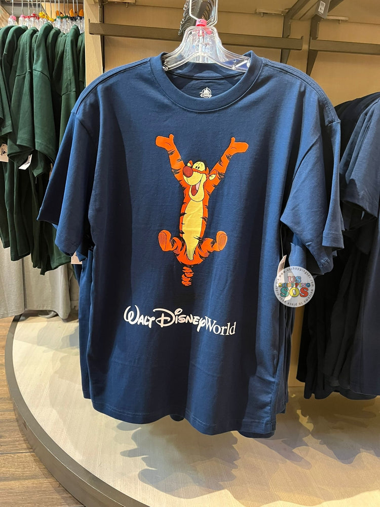DLR/WDW - Winnie the Pooh & Friends - Tigger Park Logo Dark Navy Graphic T-shirt (Adult)