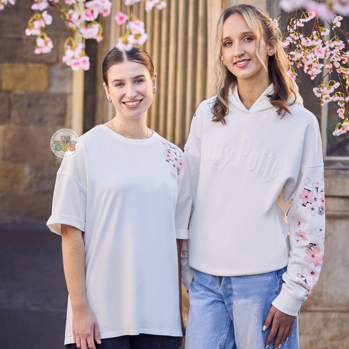 Warner Bros. Studio Tour Tokyo – The Making of Harry Potter Exclusive x 2026 Color Pop Sakura Collection - White Sakura T Shirt for Adults (Release Date: Feb 25, 2026)