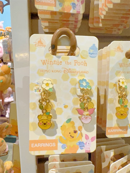 HKDL - Winnie the Pooh Lemon Honey Collection x Winnie the Pooh & Piglet Clip On Earrings Set
