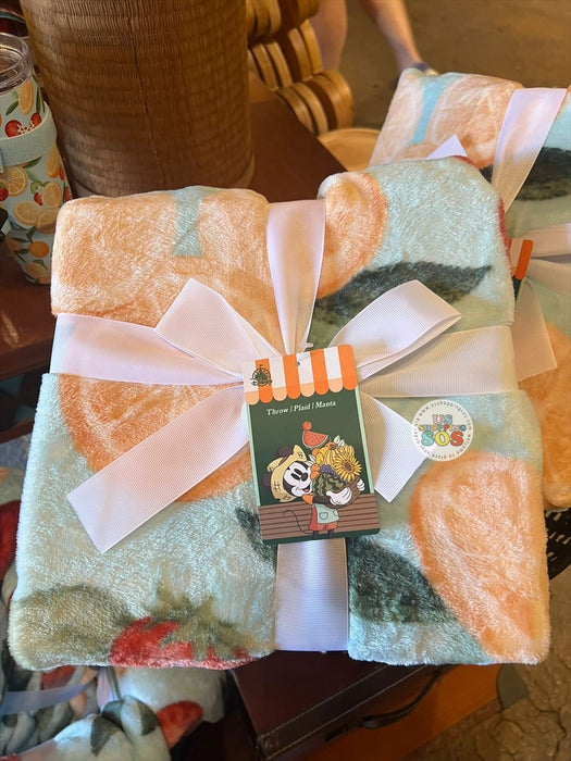 DLR/WDW - Mickey & Minnie's Fruit Stand 2026 - Orange & Strawberry Blanket 50” x 60”