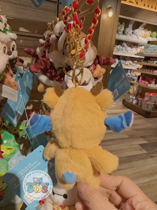 HKDL - 2025 Christmas Mickey & Friends x Stitch Plush Keychain