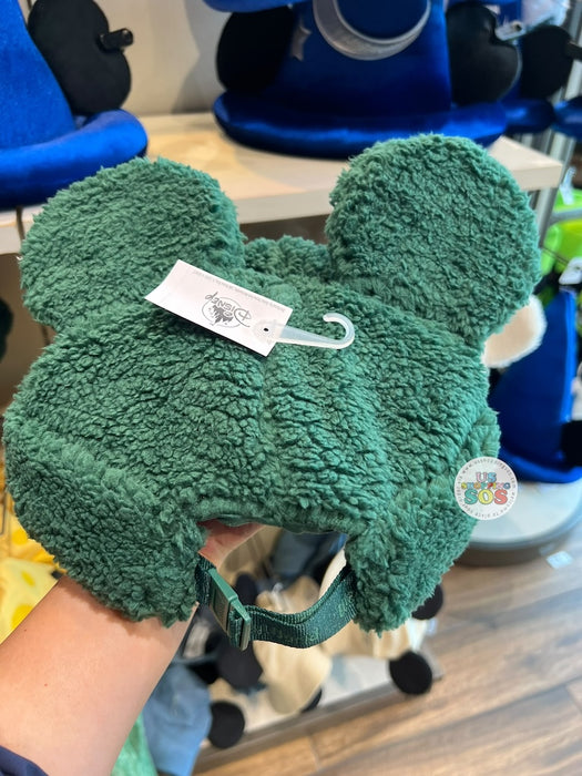 DLR/WDW - Mickey Park Logo Fluffy Sherpa Christmas Green Ear Beanie (Adult)