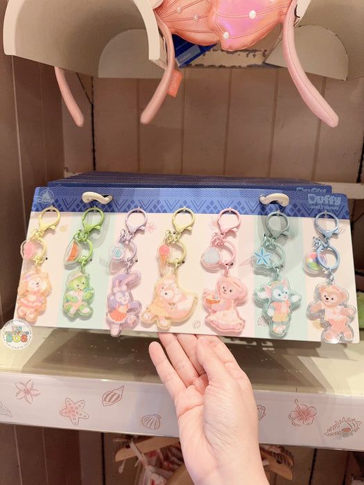 HKDL - Duffy and Friends "Beach Party" x Duffy and Friends Keychains Set