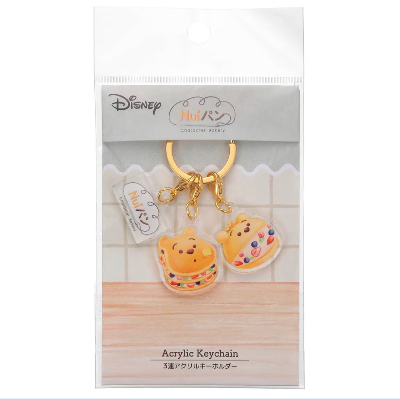Japan Takara Tomy - Disney Character Nui Pan 3 Acrylic Keychain Pancake (Pooh) Maritozzo (Pooh) (Release Date: Jul 18, 2026)