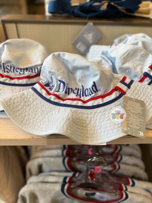 DLR - Disneyland 70th Vault - White & Blue Stripes Bucket Hat (Adults)
