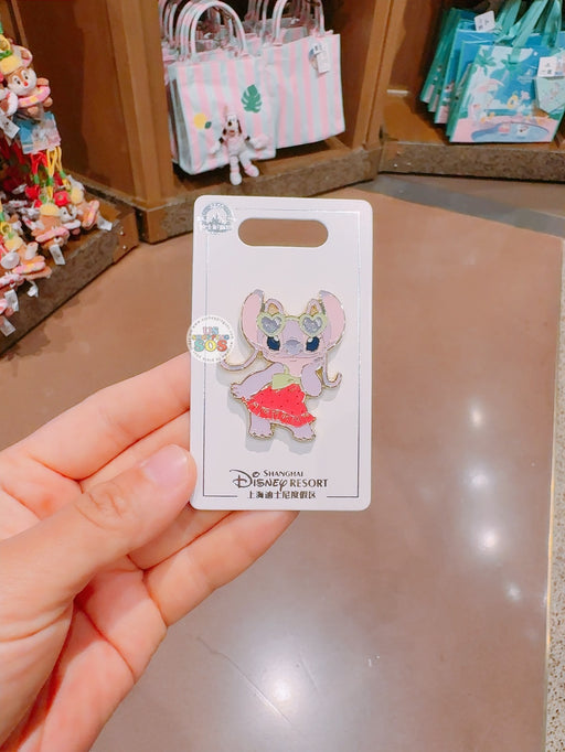 SHDL - 2025 Stitch & Angel Tropical Beach Collection x Angel Pin Badge