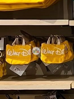 WDW Exclusive - Logo Mania 2026 Popcorn on Main Street - Bright Yellow Walt Disney World Coin Pouch Keychain