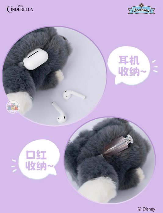 China Exclusive Zoobies x Cinderella Lucifer ‘Saying Hi’ Plush Keychain & Pouch