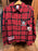DLR/WDW - Mickey Mouse Black/Red Flannel Plaid Shirt (Adult)