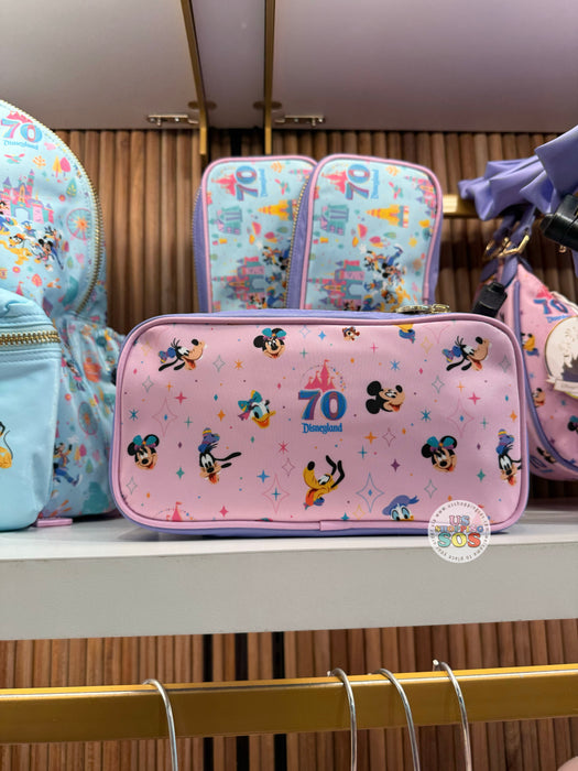 DLR - Stoney Clover Lane - Disneyland 70th Anniversary Mickey & Friends Baby Blue/Pink Pouch