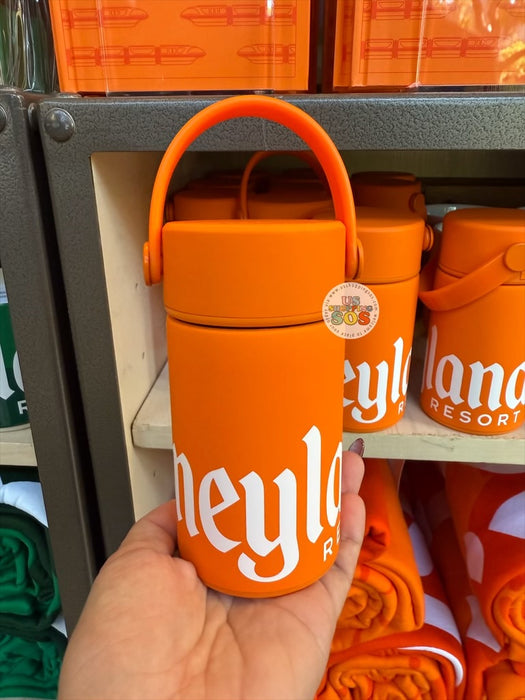 DLR/WDW - Logo Mania 2026 Park Hopper - Bright Orange Park Logo Mini Stainless Steel Tumbler