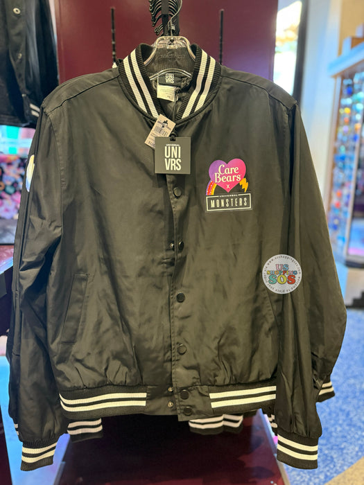 Universal Studios - Care Bears x Universal Monsters - Cheer Bear as Bribde of Frankenstein Black Baseball Jacket (Adult)