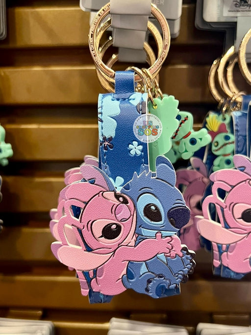DLR/WDW - Lilo & Stitch - Stitch & Angel Hand Sanitizer Holder Keychain