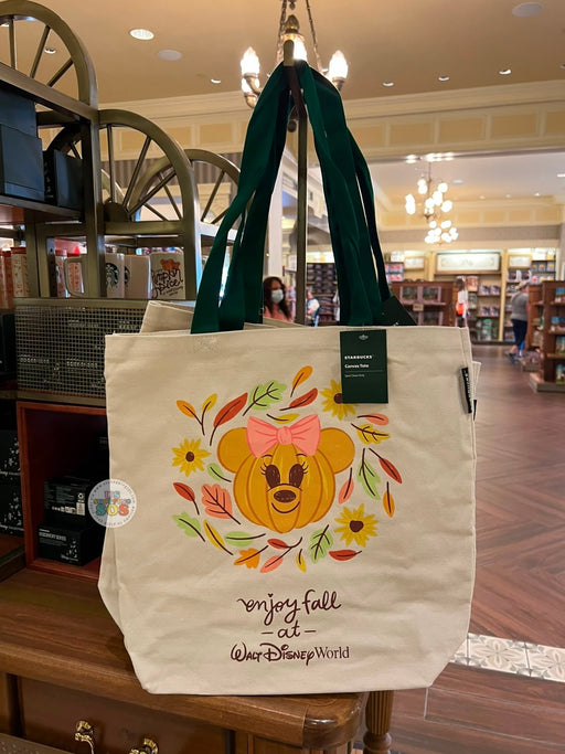 DLR/WDW - 2026 Disney Starbucks Fall Collection x Minnie Mouse Pumpkin Tote Bag