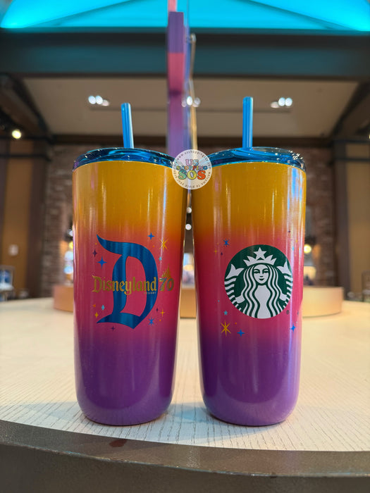 DLR - Disneyland 70th Celebration - Starbucks Candy Ombré Stainless Steel Cold Cup