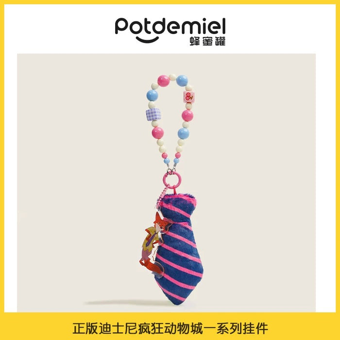 China Exclusive- Zootopia Nick Wilde & Tie Plush Keychain with Chain
