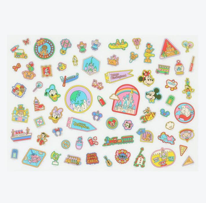 TDR - Tokyo Disney Resort "Park Map Motif" Pastel Color Collection - Clear Holder & Stickers Set (Release Date: Dec 11, 2025)