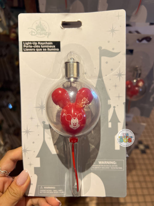 DLR/WDW - Red Mickey Balloon Light-Up Keychain