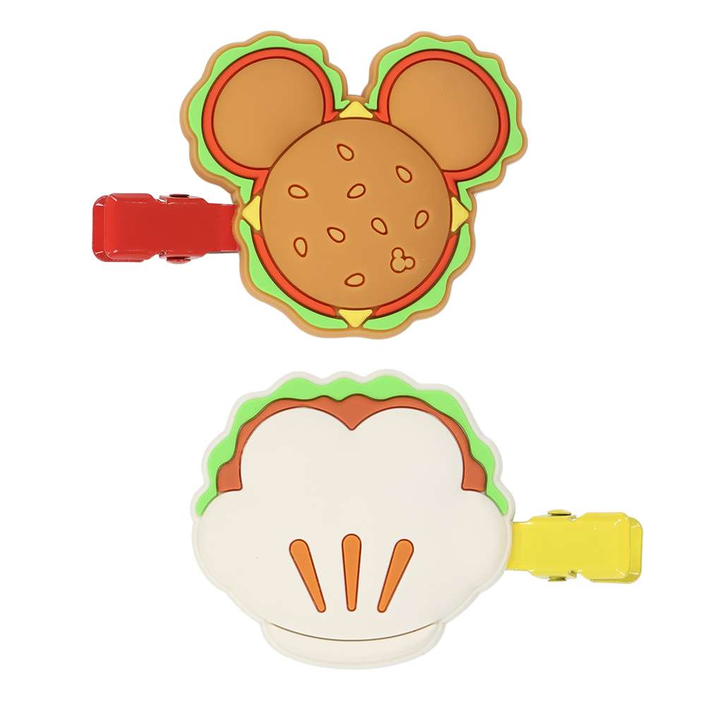 TDR - Mickey Hamburger & Glove Bun Hair Clips Set (Release Date: May 22, 2025)