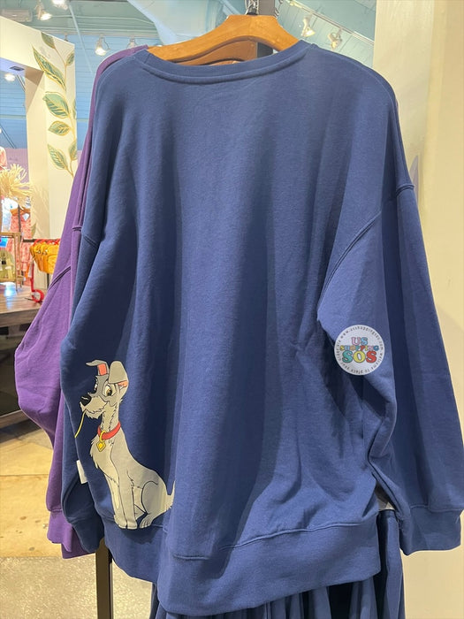DLR/WDW - Lady & the Tramp Embroidered Park Logo Navy Pullover (Adult)
