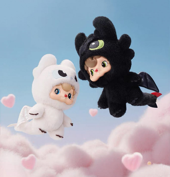 China Exclusive - How to Train Your Dragon Pouka Pouka  x Light Fury Vinyl Face Plush Keychain (Release Date: Sept 17, 2025)