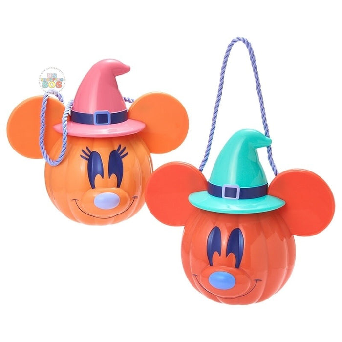 Japan Exclusive - Mickey or Minnie Mouse Jack-o'-Lantern Candy Pot with Snack