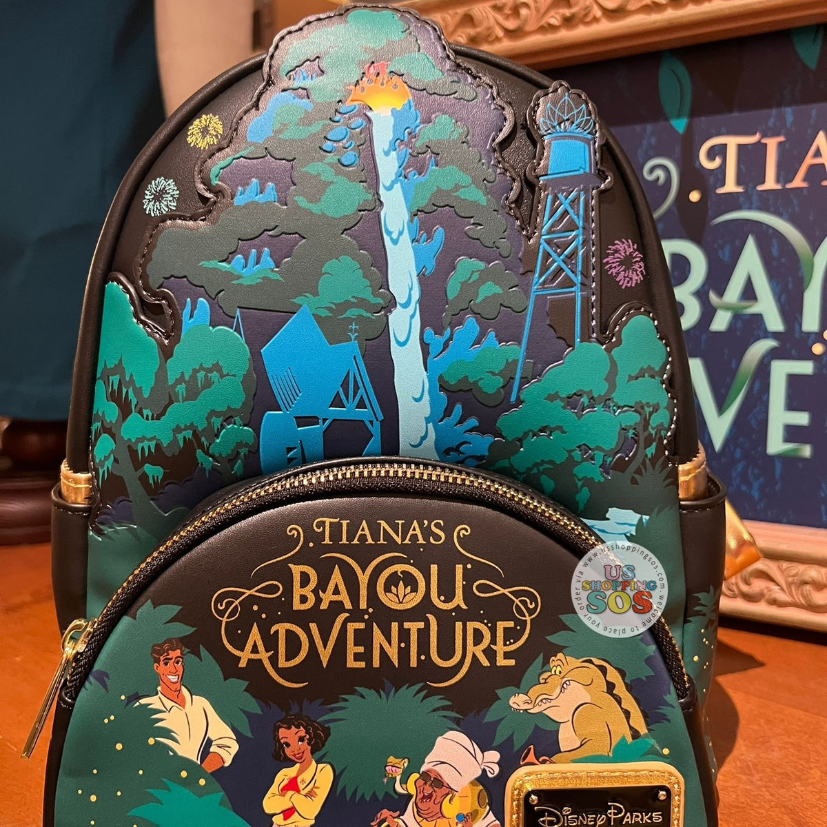 Loungefly ティアナ　バイユーアドベンチャー カリフォルニアディズニー WDW - Tiana's Bayou Adventure - Loungefly Backpack — USShoppingSOS