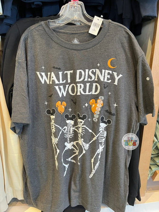 DLR/WDW - Halloween 2026 - Skeleton Dance Park Logo Dark Grey Graphic Tee (Adult)