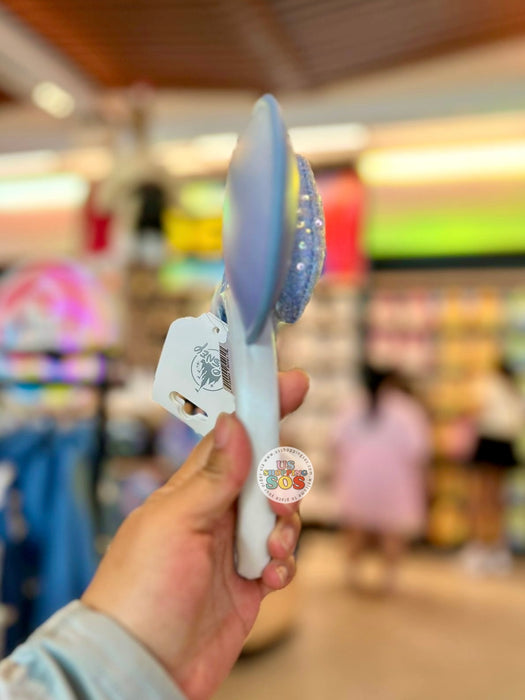 DLR/WDW - Minnie Cinderella Blue Sequin Bow Imitation Leather Ear Headband