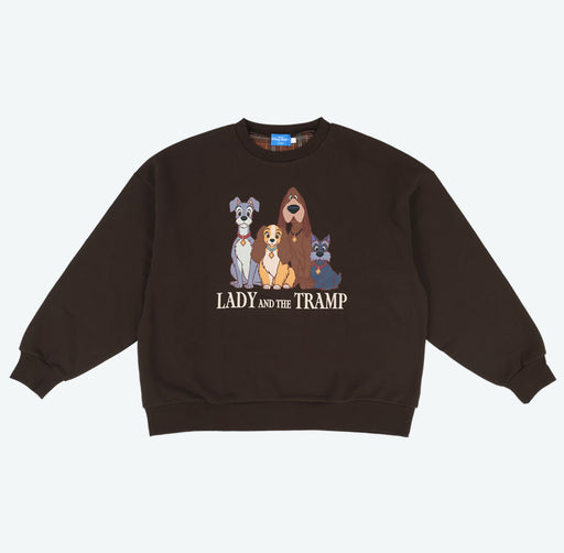 TDR - 2025 Lady & the Tramp Retro & Classic" Collection x Lady, Tramp, Trusty, and Jock Sweartshirt for Adults Color: Brown (Release Date: Dec 26, 2025)