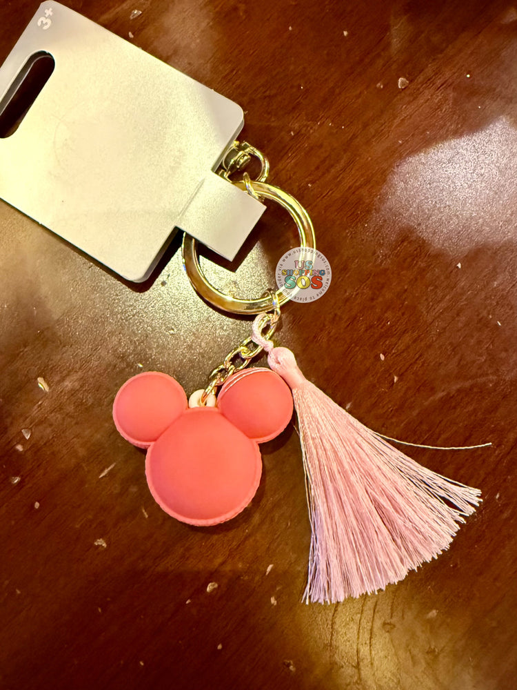 DLR/WDW - Mickey Icon Coral Macaron Keychain