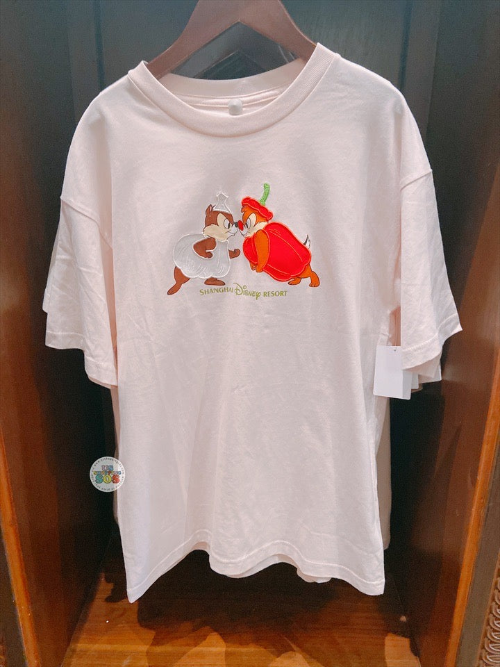 SHDL - Chip & Dale with Garlic and Bell Pepper Costume T Shirt for Adults