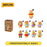 China Exclusive 52 Toys - 2026 Winnie the Pooh Costumes Plush Keychain Blind Box (Release Date: Sep 17, 2026)