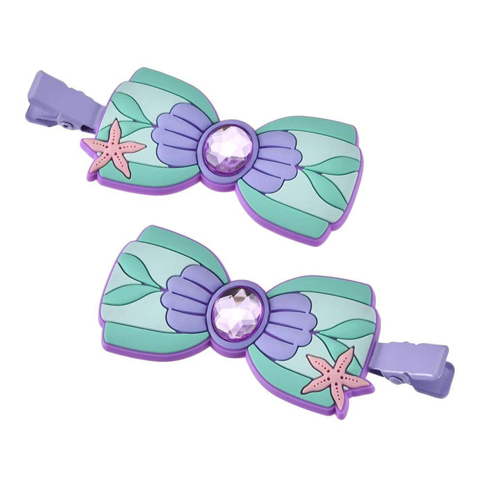 JDS - MAEGAMI Hair Zakka x Ariel ‘Color Clip Stone Ribbon’ Hair Clip Set