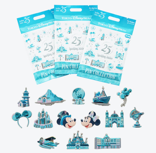 TDR - Tokyo DisneySea 25th Anniversary "Sparkling Jubilee" x Random Mystery Pin Badge Bag (Release Date: Apr 8, 2026)
