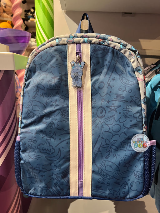 DLR/WDW - Lilo & Stitch - Stitch & Drawings All-Over-Print Tech Sleeve Backpack