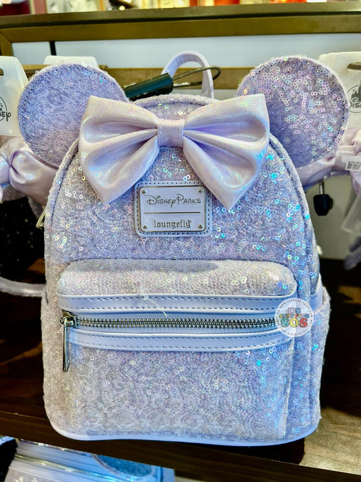 DLR/WDW - Loungefky Minnie Mouse Opalescent Sequin Ear Backpack
