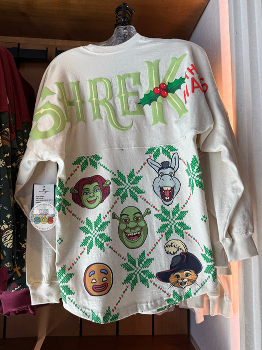 Universal Studios - Christmas 2025 - Shrek Spirit Jersey “Shrek The Halls” Cream Pullover (Adult)