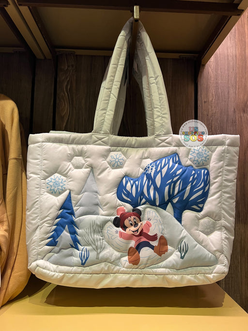 DLR/WDW - Winter Holiday Minnie, Chip & Dale Snow Fun Tote Bag