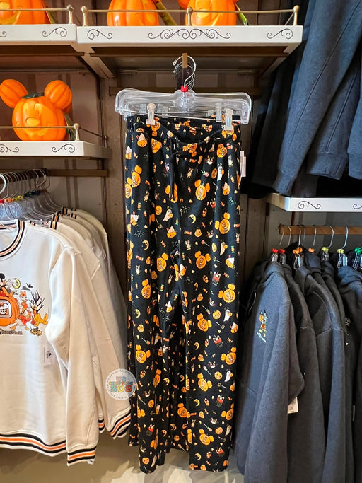 DLR/WDW - Halloween 2026 Mickey Mouse & Family Collection - All-Over-Mickey & Friends Black Lounge Pant (Adult)