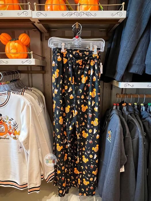 DLR/WDW - Halloween 2026 Mickey Mouse & Family Collection - All-Over-Mickey & Friends Black Lounge Pant (Adult)