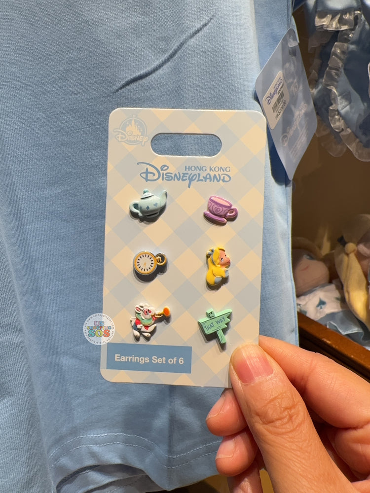 HKDL - 2026 Alice in the Wonderland 75 Anniversary x Earrings Set of 6