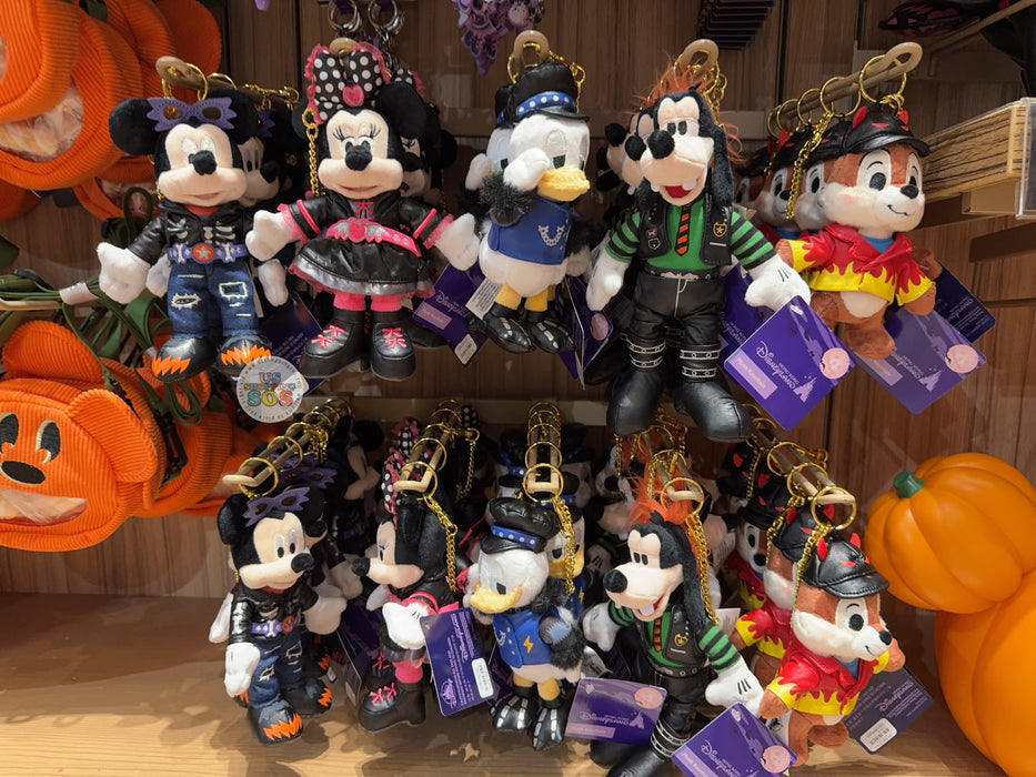 HKDL - 2026 Disney Halloween - Mickey and Friends Spooky Rock Band Collection x Chip Plush Keychain