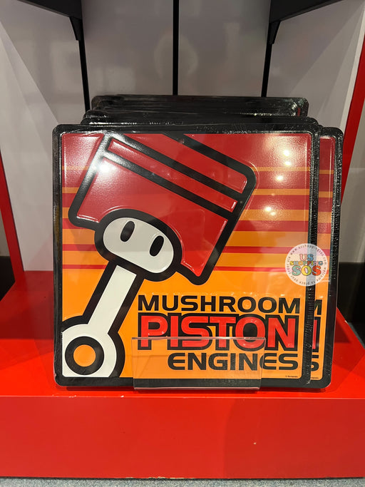 Universal Studios - Super Nintendo World - Mushroom Piston Engines Metal Sign