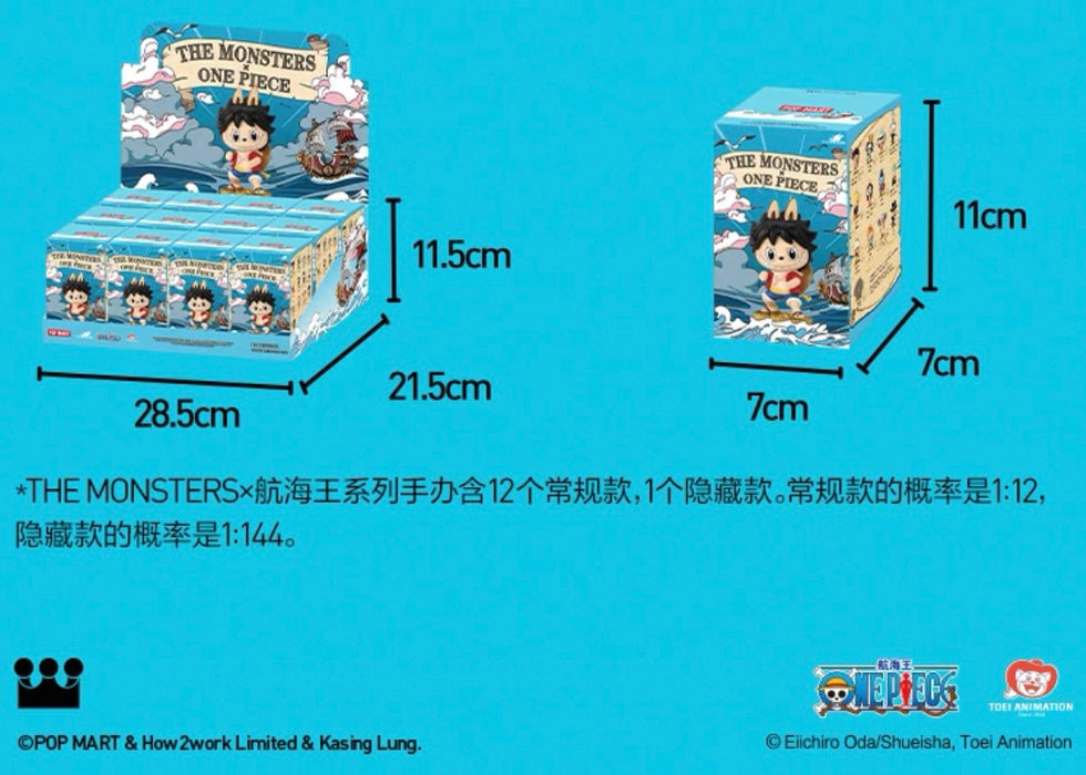 POPMART - The Monsters Labubu x One Piece Series Vinyl Figures Random Secret Box